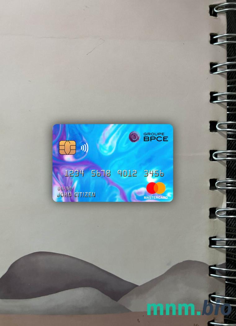 France Groupe BPCE bank wygląd zdjęcia mastercard skan PSD + zdjęcie